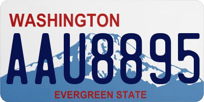 WA license plate AAU8895