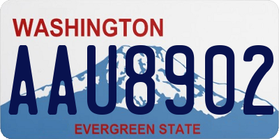WA license plate AAU8902