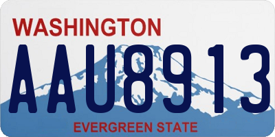 WA license plate AAU8913