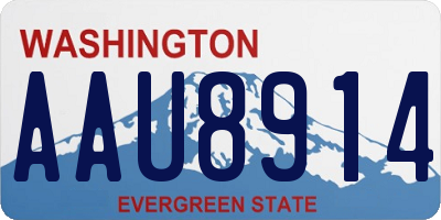 WA license plate AAU8914