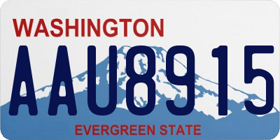 WA license plate AAU8915