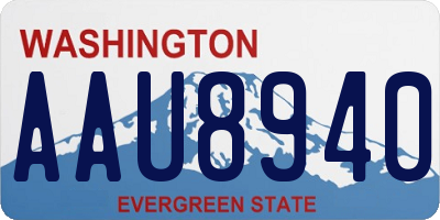 WA license plate AAU8940