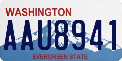 WA license plate AAU8941