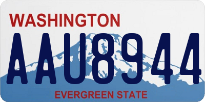 WA license plate AAU8944