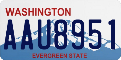 WA license plate AAU8951