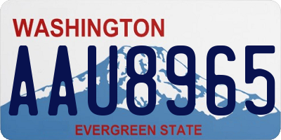 WA license plate AAU8965