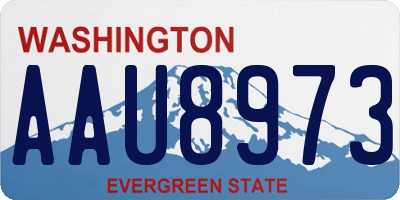 WA license plate AAU8973