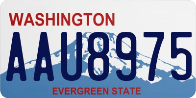 WA license plate AAU8975