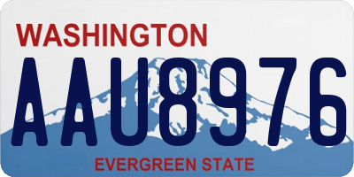 WA license plate AAU8976