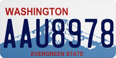 WA license plate AAU8978