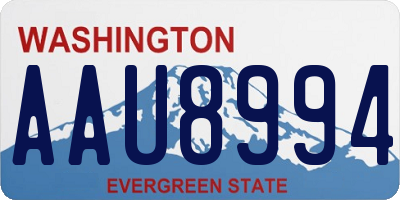 WA license plate AAU8994