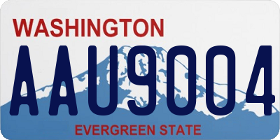 WA license plate AAU9004