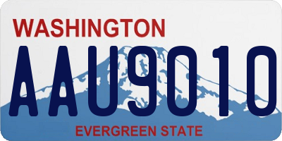 WA license plate AAU9010