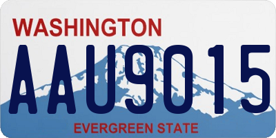 WA license plate AAU9015