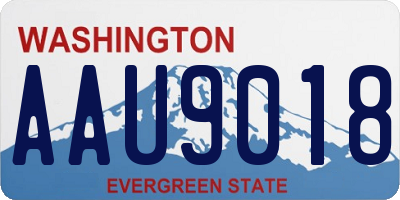 WA license plate AAU9018