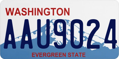WA license plate AAU9024