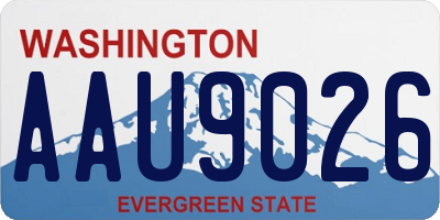 WA license plate AAU9026