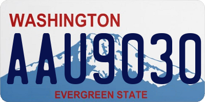 WA license plate AAU9030
