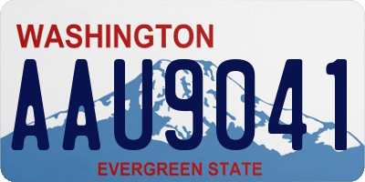 WA license plate AAU9041