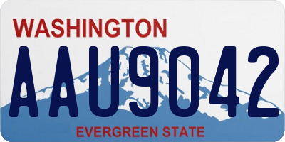 WA license plate AAU9042