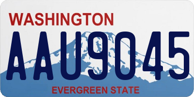 WA license plate AAU9045