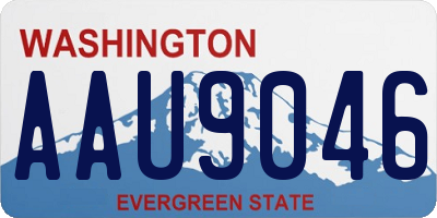 WA license plate AAU9046