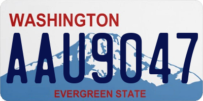 WA license plate AAU9047