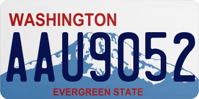 WA license plate AAU9052