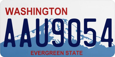 WA license plate AAU9054