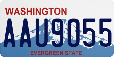 WA license plate AAU9055