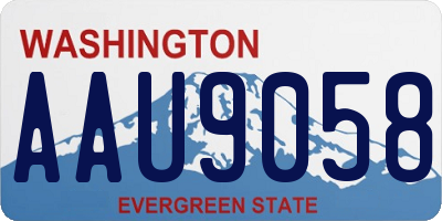 WA license plate AAU9058