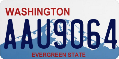 WA license plate AAU9064
