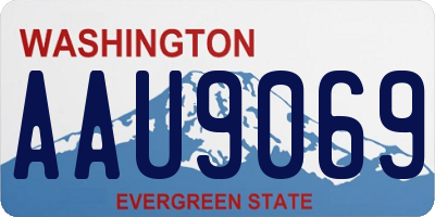 WA license plate AAU9069