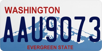 WA license plate AAU9073