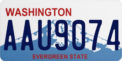 WA license plate AAU9074