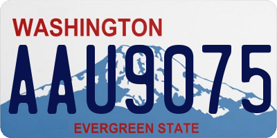 WA license plate AAU9075