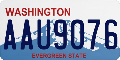 WA license plate AAU9076