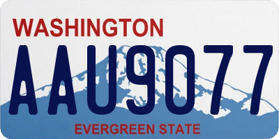 WA license plate AAU9077