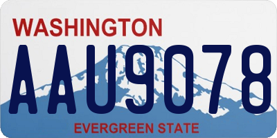 WA license plate AAU9078