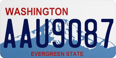 WA license plate AAU9087