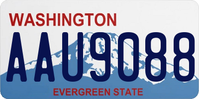 WA license plate AAU9088