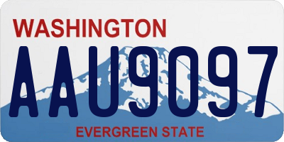 WA license plate AAU9097