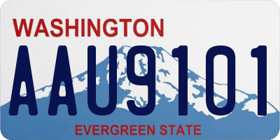 WA license plate AAU9101