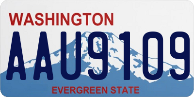 WA license plate AAU9109