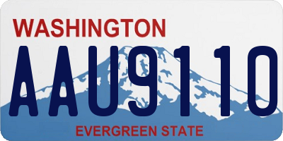 WA license plate AAU9110