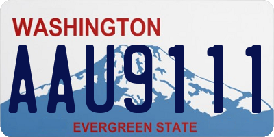 WA license plate AAU9111