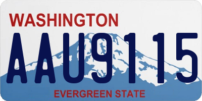 WA license plate AAU9115