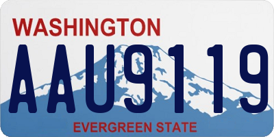 WA license plate AAU9119