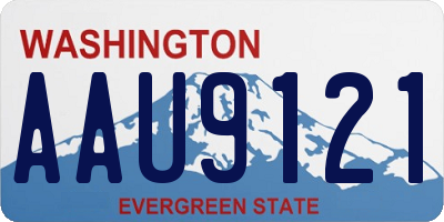 WA license plate AAU9121