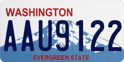 WA license plate AAU9122